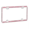 thumbnail image 3 of Valor LPF2BC002PNK Pink Crystals Chrome Coating Metal License Plate Frame with Double Row Crystals, 3 of 4