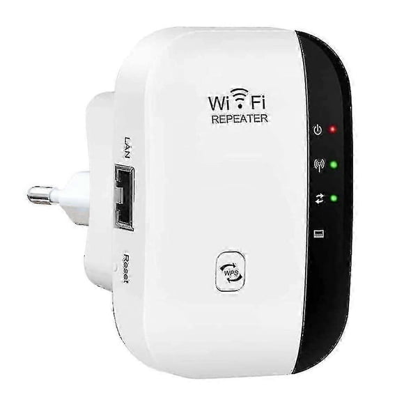 WiFi Amplifier, WiFi Repeater 300 Mbps 2.4 GHz, WiFi Repeater with Fast Ethernet Port, WPS Button, Compatible Mini WiFi Amplifier Receiver