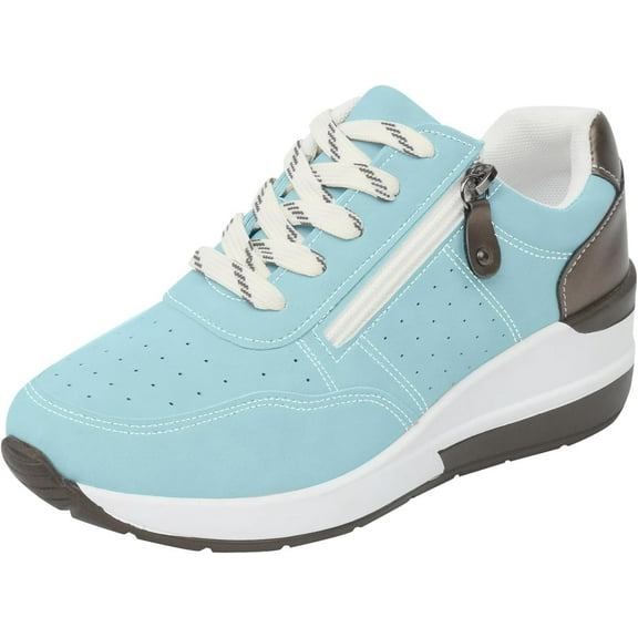 Women's casual sports shoes, fashionable and versatile shoes, wedge heel thick-soled casual shoes