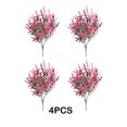 thumbnail image 3 of Ruiboury 4x Low Maintenance Artificial Flowers Versatile And Long-lasting Realistic Appearance Plastic Artificial Lavender Dark pink 1Set, 3 of 6