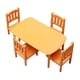 thumbnail image 2 of Muebles de hogar miniatura CUTICAT Mueble de TV de casa de muñecas 1:12 1 Mesa 4 Sils, 2 of 6