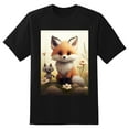 thumbnail image 2 of Plus Size Shirt for Women Black Tops for Women Short Sleeves Shirt for Women Fox T Shirt Crewneck Shirt for Women XS, 2 of 5