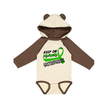 

Inktastic Keep On Fighting Gastroparesis- green ribbon Gift Baby Boy or Baby Girl Long Sleeve Bodysuit