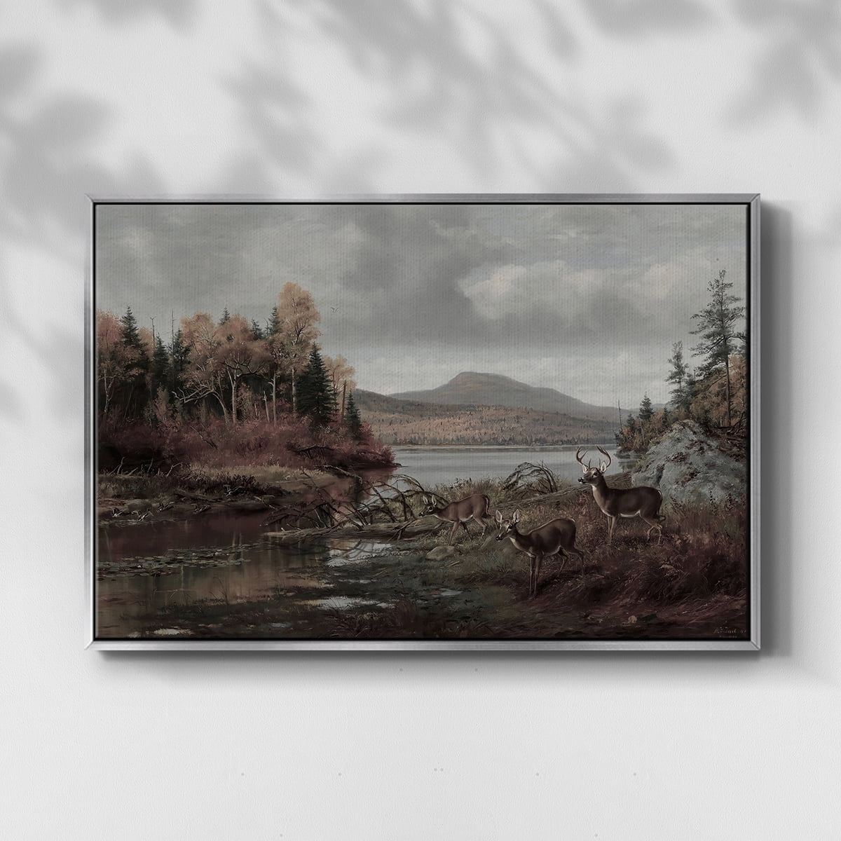 Vintage Landscape-XXVI By Wexford Home Framed in Silver Wood Gallery Wrapped Canvas 17 in. x 25 in.