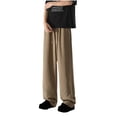 thumbnail image 5 of Mefallenssiah Full Length Pants Clearance Man Splice Printing Drawstring Pockets Straight Barrel Cargo Pants, 5 of 5