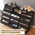 thumbnail image 2 of Cómoda para Dormitorio con 13 cajones, cómoda Larga con Parte Superior de Madera y cómodas, cómoda Grande para Dormitorio, Estructura de Metal Resistente (Negro), 2 of 9