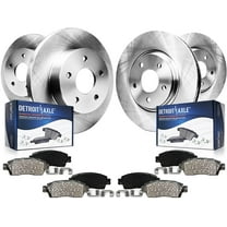 Detroit Axle - Brake Kit for 2003-2011 Honda Element Disc Brake Rotors 2004 2005 2006 2007 2008 2009 2010 Ceramic Brakes Pads Front and Rear Replacement