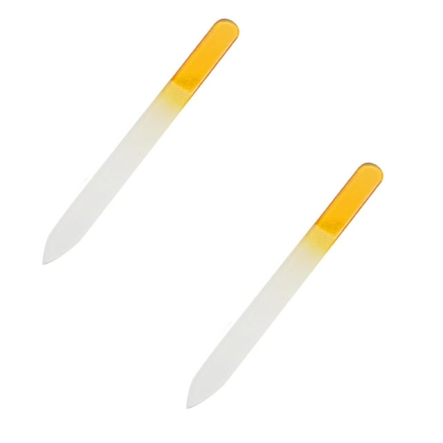 Glass Nail File Set Nail Manicure Device Tool File Finger Nail Pedicure Art File and Buffer Kit, Great Gift for Women 2pcs