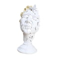 thumbnail image 4 of Figura de rostro humano, arte artesanal, adorno creativo nórdico, estatua moderna para comedor. Blanco, 4 of 9