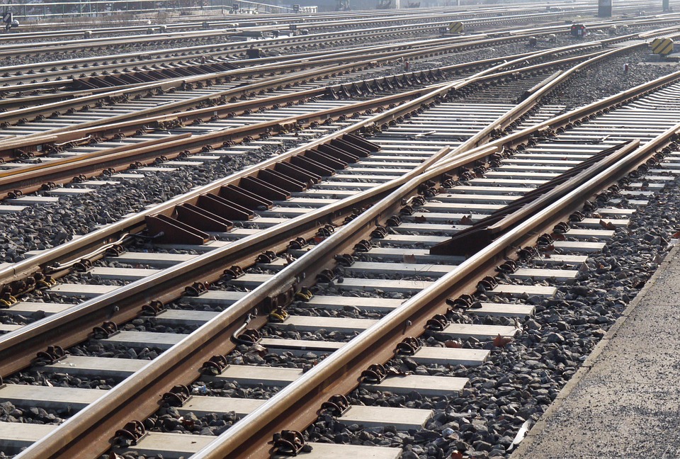 Railway Connection Tracks Infrastructure Soft12 Inch By 18 Inch