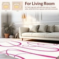 thumbnail image 2 of ODIKA 2'x3' Machine Washable Non-Slip Area Rug, Minimalist Curved Lines Modern Artistic Floor Decoration High Traffic Rug, Pink, 499639, 2 of 7