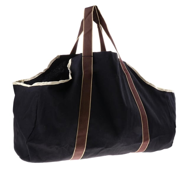 Bolso grande portátil a prueba de agua, bolso de mano de transporte de troncos duradero, soportes para leña, bolso de transporte de resistente Baoblaze Bolso de almacenamiento con portaequipajes