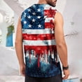 thumbnail image 7 of GrmtClth Usa Flag Hooded Tank Tops for Men Independence Day 4th Of July Slim Fit Gym Hoodie Sleeveless Soft Muscle Shirts Sporty Bodybuilding Clothing Light Blue 3XL, 7 of 7