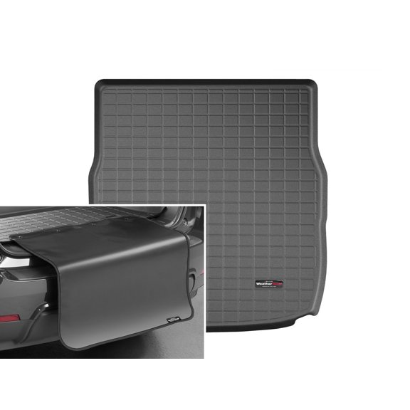 WeatherTech Cargo Trunk Liner with Bumper Protector compatible with 401111SK - Trunk With Bumper Protector, Black