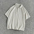 thumbnail image 3 of Betivan Men's Linen Top Solid Color Breathable Lightweight Half-Button Turndown Collar Short Sleeve Blouse Spring Summer Fashion Casual Loose Daily Beach Outdoor Leisure Street, 3 of 5