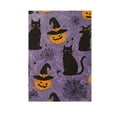 thumbnail image 6 of Yayeee Garden Flag 28" x 40" Double Sided Outdoor Yard Lawn Holiday Decorations, Purple Halloween Black Cat, 6 of 6