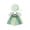 Green, variant on Newborn Chinese 𝗦tyle Romper Dress Traditional Chinese 𝐇anfu Bodysuit Puff Sleeve Embroidery Tutu Skirt+Hat