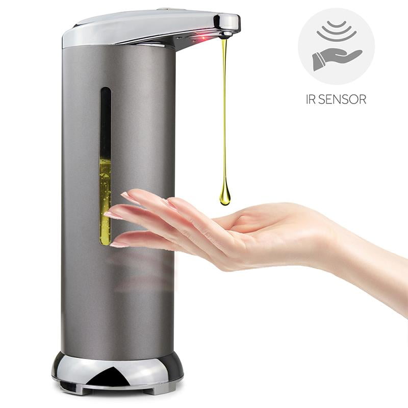Stainless steel Auto Handsfree Sensor Touchless Soap Dispenser Kitchen Bathroom 