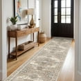 thumbnail image 2 of General Washable 3X14 Runner Rugs - Large Boho Rugs for Living Room Stain Resistant Carpet Vintage Tribal Rugs for Bedroom Kitchen Bathroom Non Slip Backing Home Decor Floor Decoration Mat 3X14 Beige, 2 of 17
