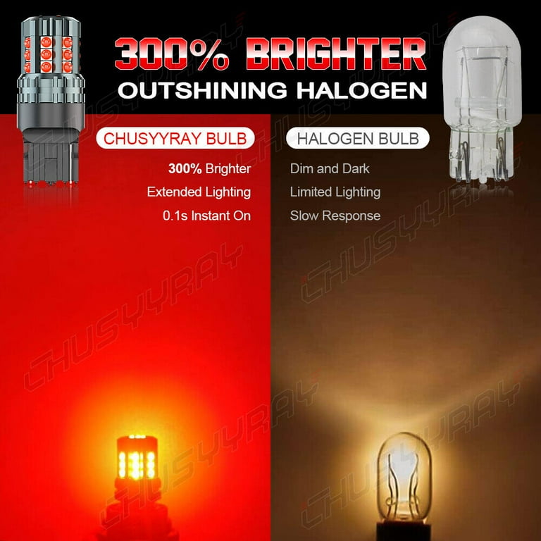 10X T20 LED Strobe Flash Bulbs - Switchback Tail/Brake Lights, 12V, 6000K White 11 thumbnail image