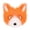A002- Orange, variant on Plush Fox Mask Halloween Accessory 8 Inch Animal Mask Face Mask for Masquerade Party Carnival Dress Up Events Orange Furry Half Face Mask, 1 Pack