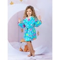thumbnail image 4 of Girls Robe Cotton Hooded Bathrobe Kids Cover Up Size 3-12, 4 of 6