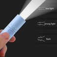 thumbnail image 5 of YUVA Mini USB Charging Zoom Dimming LED Flashlight, 3 Modes IP65 Waterproof Aluminium Alloy Portable Keychain Torch with 100 Lumens 400mAh Battery for Emergency, Camping, Hiking, Biking, 5 of 6