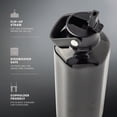 thumbnail image 3 of Thyme & Table 32oz Stainless Steel Cleo Bottle with Straw, Black, 3 of 8