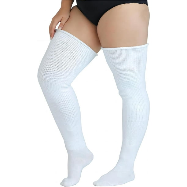 Plus size knit thigh highs hotsell