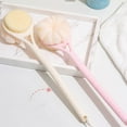 thumbnail image 2 of Inteprter Cepillo de baño con mango largo, depurador exfoliante de mano, ergonomía para el cuerpo, ducha, baño, herramientas de familiar Juegos de accesorios de baño Rosa Inteprter HA079651-02, 2 of 6