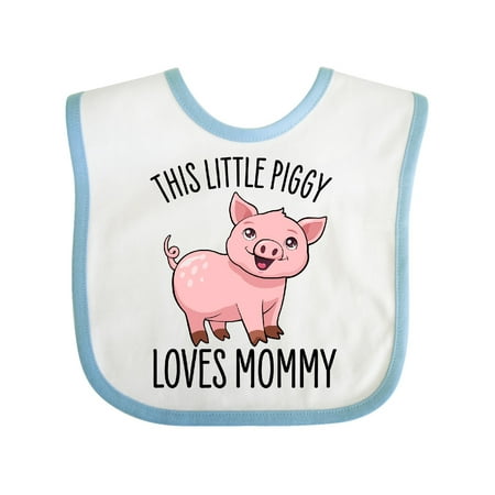 

Inktastic This Little Piggy Loves Mommy- cute Gift Baby Boy or Baby Girl Bib
