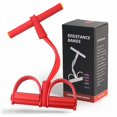 thumbnail image 1 of Bande de Résistance Fitness, Expandeur de Musculation Assis-Debout, Tendeur de Pédale Élastique, Rameur Élastique, Corde de Tension Multifonctionnelle, Kit de Bande de Résistance, pour Gym, Yoga (Rouge), 1 of 5