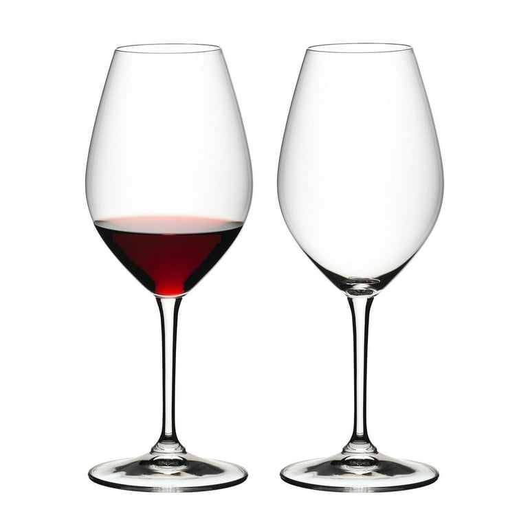 The Riedel Crystal Red Wine with Stem - Engraved Coordinates Glass- Set of  Two