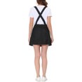 thumbnail image 3 of Women's Denim Skirt Overall Adjustable Strap Braces Mini Suspender Washed Jean Skirts S Black, 3 of 6