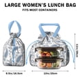 thumbnail image 5 of Paisley Pattern Drawstring Lunch Bag Women - Drawstring Lunch Bag Insulated for Work Office - Stain-Resistant Large Lunchbags for Women with Multi-Pockets, 5 of 6