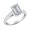 White, variant on 0.75 to 5 Carat 14K White Gold Lab Grown Solitaire Emerald Cut Cathedral IGI Diamond Engagement Ring (E-F Color VS1-VS2 Clarity) 5 Carat Size: 5