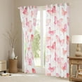 thumbnail image 3 of Feelyou Butterfly Girl Black Out Curtains, Pink Animal Curtains Pack of 2 (42x63 Each), 3 of 6
