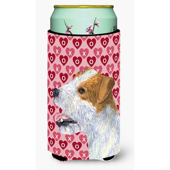 Jack Russell Terrier Hearts Love and Valentines Day Portrait Tall Boy Hugger