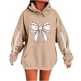 thumbnail image 2 of Heisall Womens Hoodies 2025 Autumn Winter Rugby Print Hooded Longline Long Sleeve Pocket Loose Casual Fashion Sweatshirts, 2 of 6