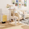 thumbnail image 2 of Happy & Polly Transformable Cat Tree,Large 3-in-1 Installation 56.3"H Solid Wood Cat Tower, 2 of 9
