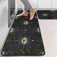 thumbnail image 2 of Kitchen Rugs Sets Of 2,Black Gold Eye Star Constellation Pattern Anti Fatigue Kitchen Mat Rugs Non Slip Washable,Decorative Kitchen Floor Mats for Kitchen,Sink,Laundry,17"x47"+17"x47", 2 of 5