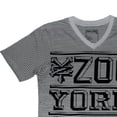 thumbnail image 3 of Zoo York Men's Gray Striped V-Neck "Practice Truth" T-Shirt (S), 3 of 3