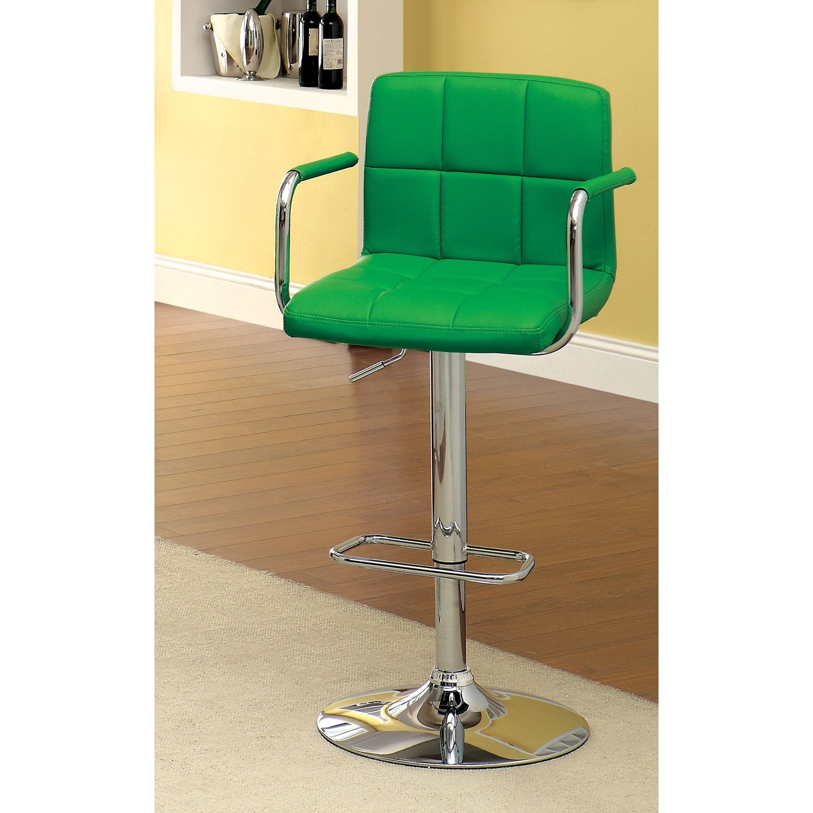Furniture of America Goldmember Swivel Bar Stool