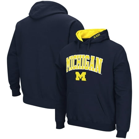 Michigan Wolverines Colosseum Arch & Logo Pullover Hoodie - Navy