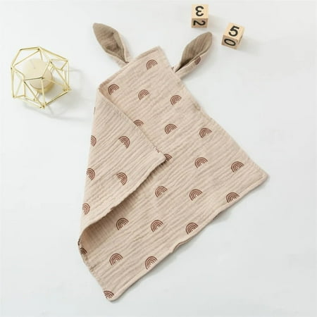 Newborn Baby Cotton Muslin Comforter Sleeping Dolls Blanket Soft Soothe Appease Towel for Infant Bibs Burp Cloths Infant 30x30cm 3