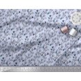 thumbnail image 3 of Soimoi Blue Georgette Viscose Fabric Insect & Floral Artistic Printed Fabric 1 Yard 42 Inch Wide, 3 of 3