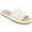 White, variant on Journee Collection Womens Eniola Flat Slip On Slide Sandals