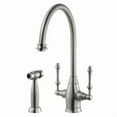 thumbnail image 3 of Houzer CRLSS-650-BB 14.375" Faucet Hole Brushed Brass Charleston Two Handle Kitchen Faucet, 3 of 9