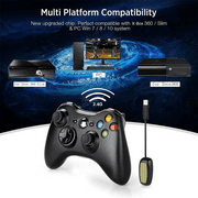 Wireless Game Controller for Xbox 360/Android/PS3/PC, Gamepad with 2.4G Connection Adapter -Black