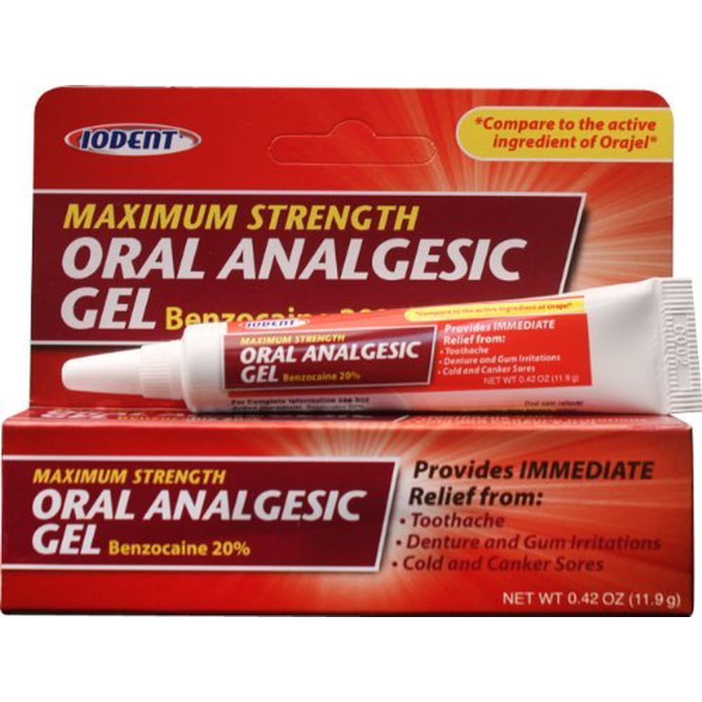 Iodent Max. Strength Oral Pain Relieving Gel, Bulk Case of 24 Walmart